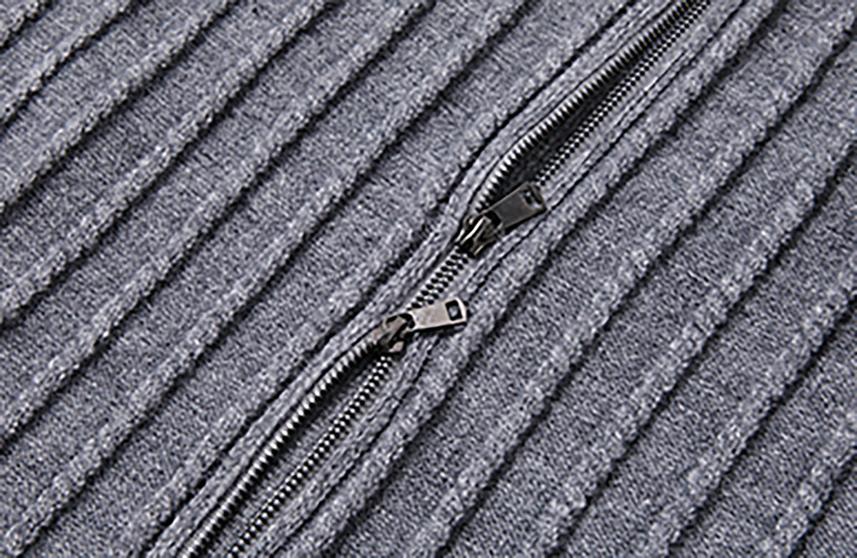 KREATE Deconstructed Cable-Knit Asymmetrical Cardigan
