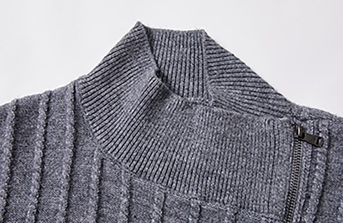 KREATE Deconstructed Cable-Knit Asymmetrical Cardigan