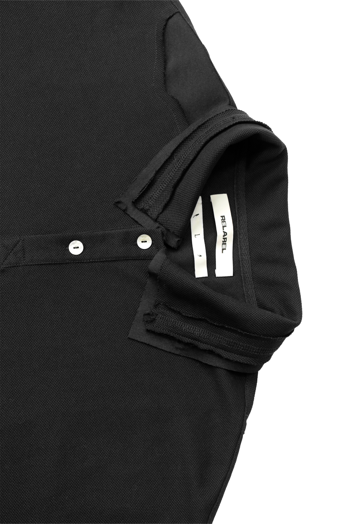 RELABEL Spliced Embroidered Polo Shirt