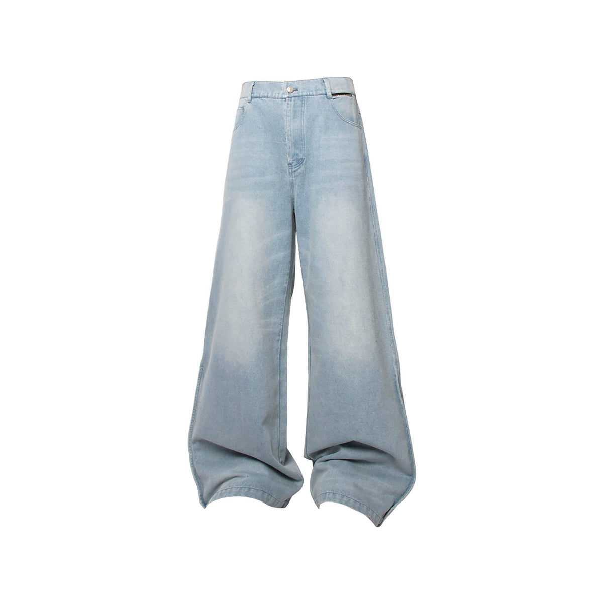 RELABEL Washed Puddled Wide-Leg Jeans