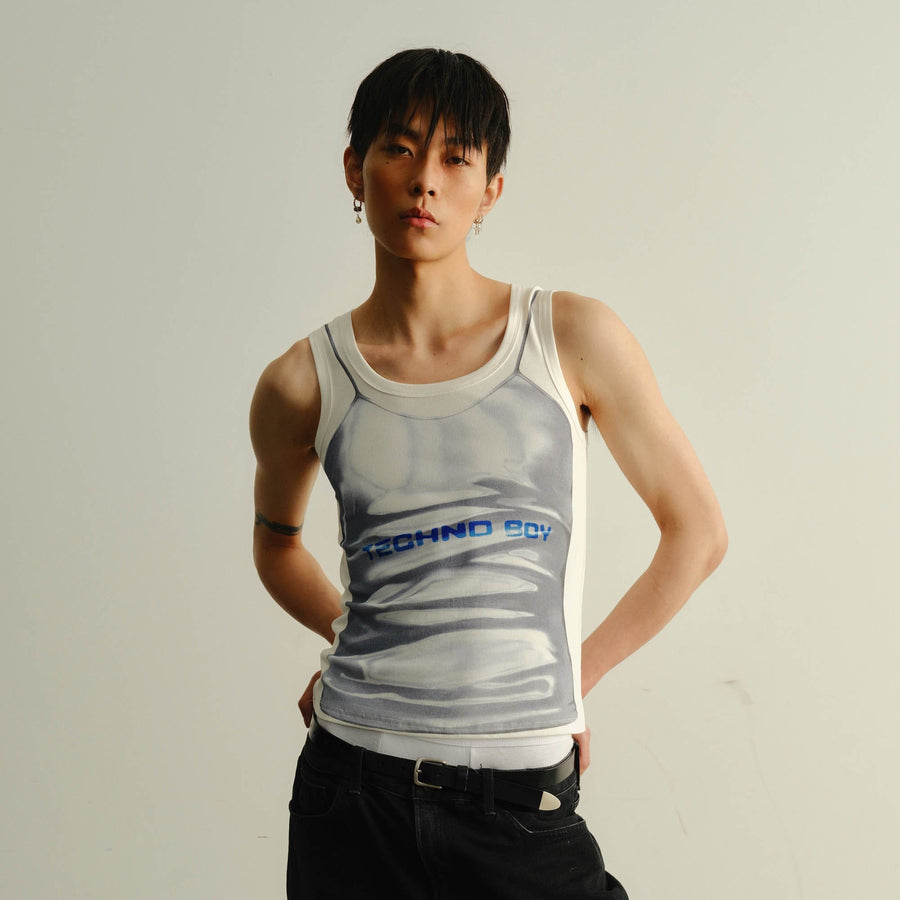 KADAKADA Technoboy Faux-Layer Tank Top