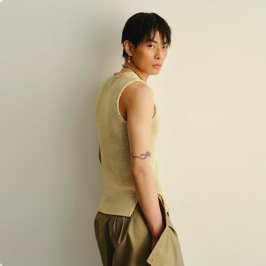 KADAKADA BPM Patchwork Knitted Vest