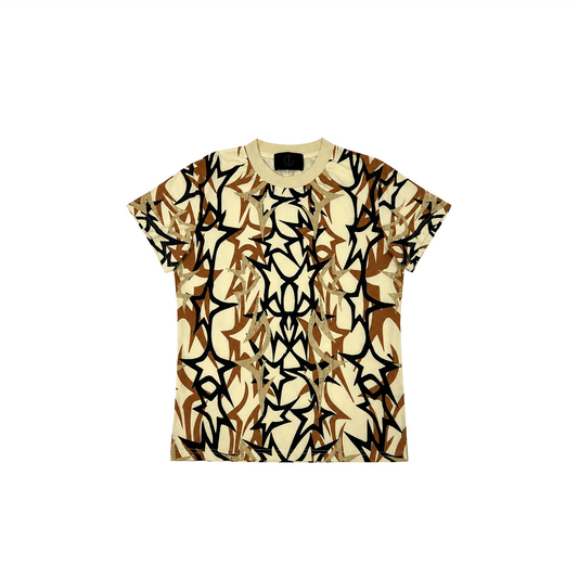 TECNINEGROUP Thorn Star Full-Print Cotton T-Shirt
