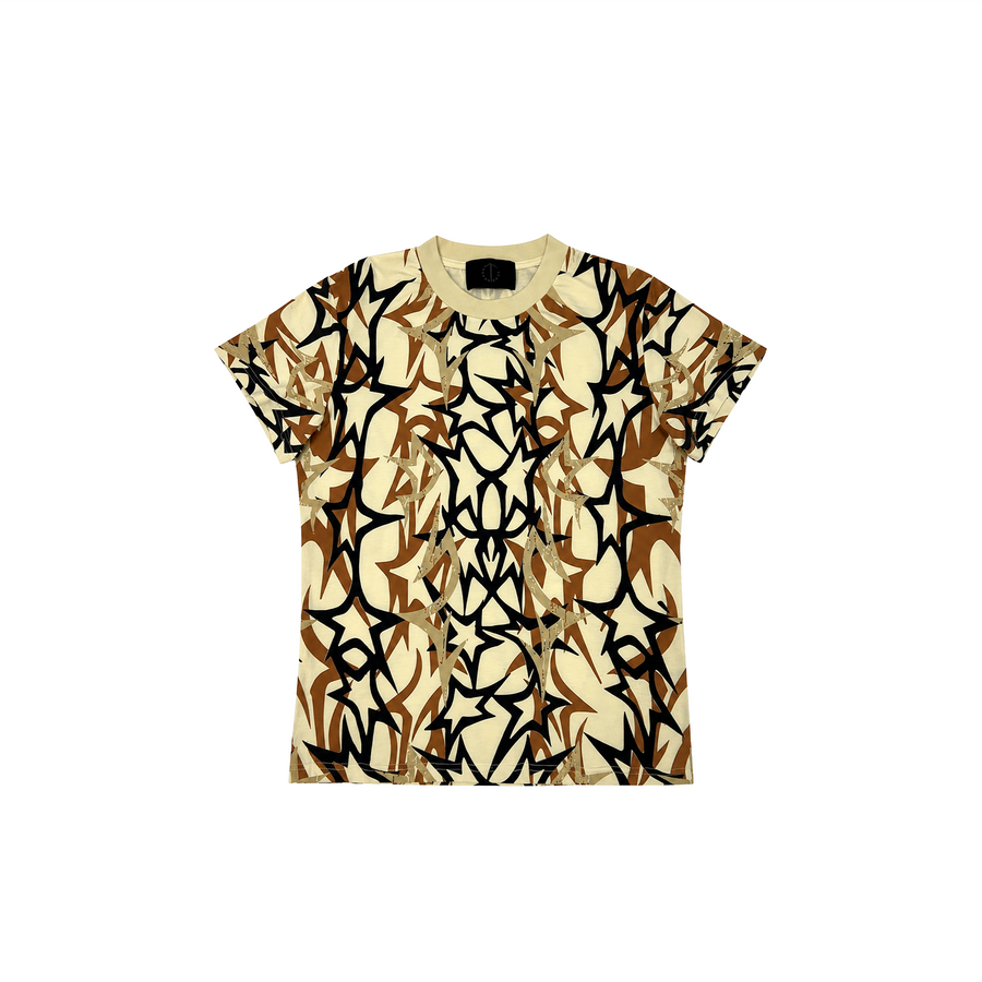 TECNINEGROUP Thorn Star Full-Print Cotton T-Shirt