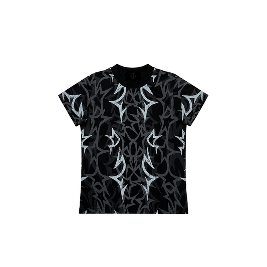 TECNINEGROUP Thorn Star Full-Print Cotton T-Shirt