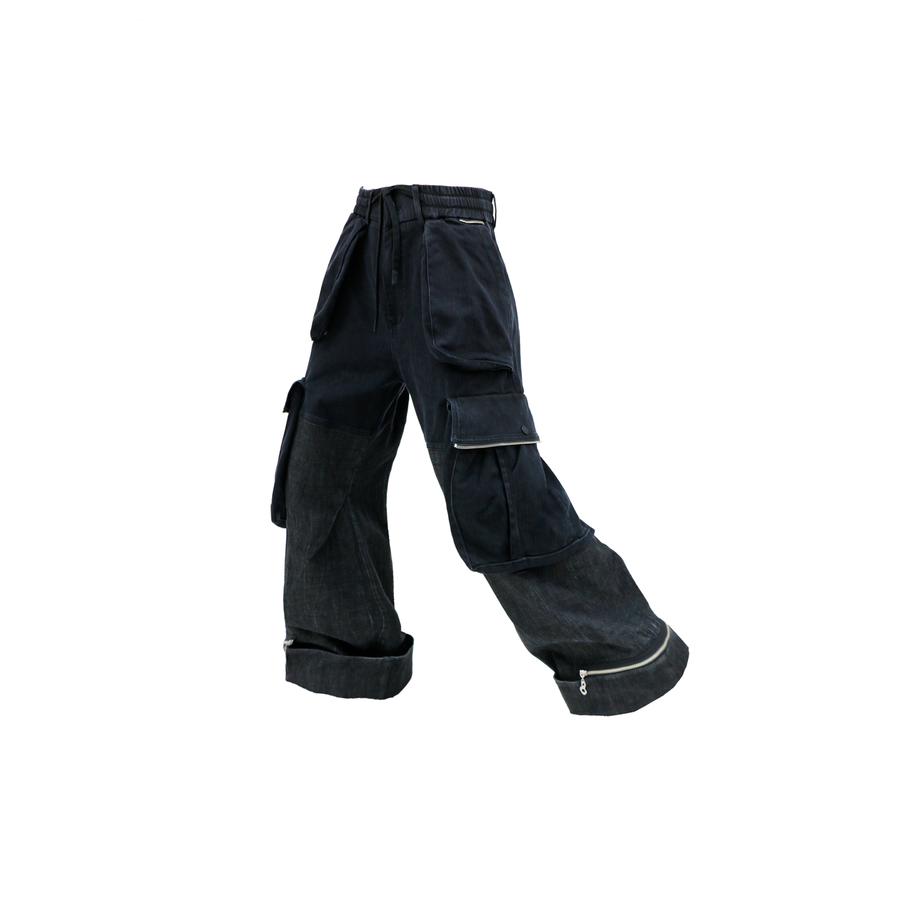 RELABEL Zippered Cargo Jeans