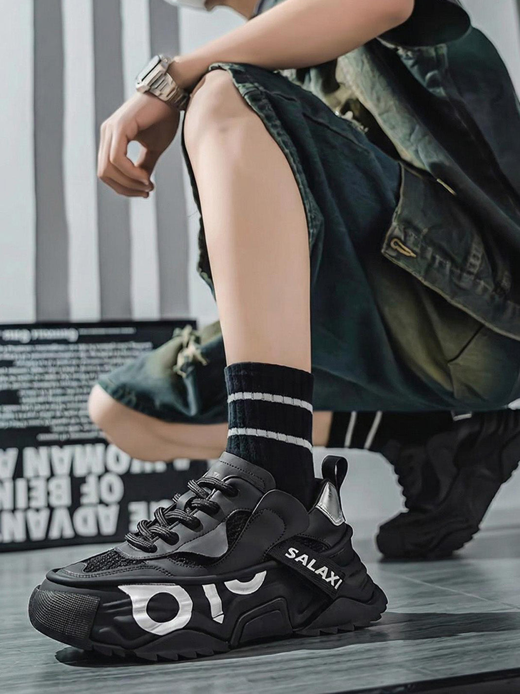 Black OWL 3.0 Platform Sneakers