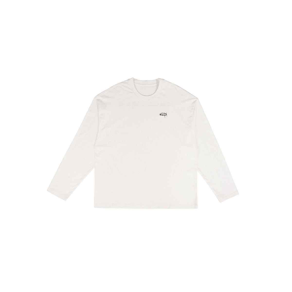 UNDERWATER Thorn Ring LOGO Long-Sleeve Tee White