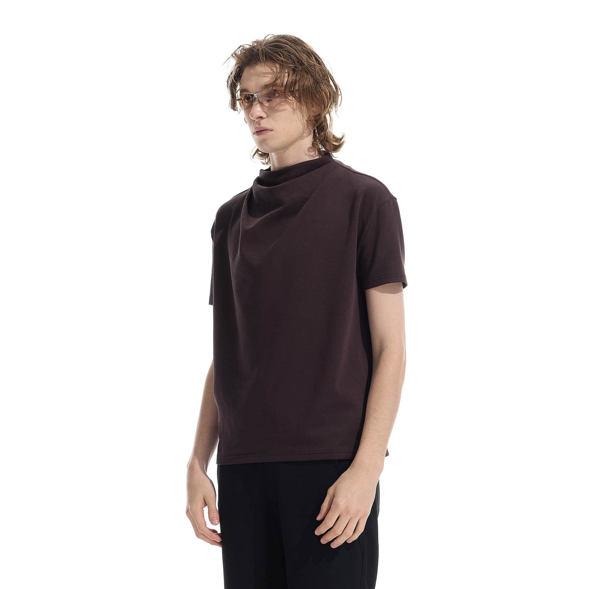 WHISTLEHUNTER Essential Crinkled Mock T-Shirt