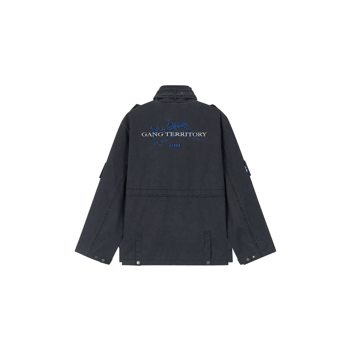 SAVAGEGROWTHWORLD Washed Canvas Multi-Pocket Utility Jacket
