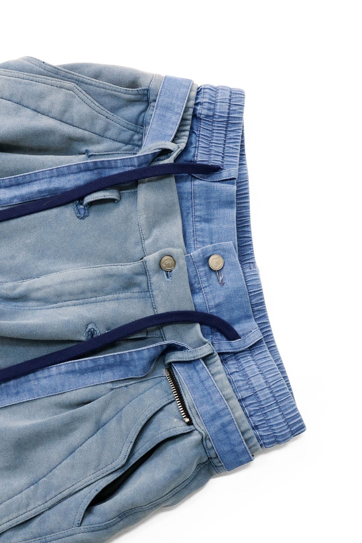 RELABEL Distressed Splatter Double-Waist Cargo Pants