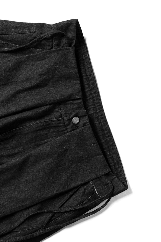 RELABEL Drawstring Pleated Oversized Raw Jeans