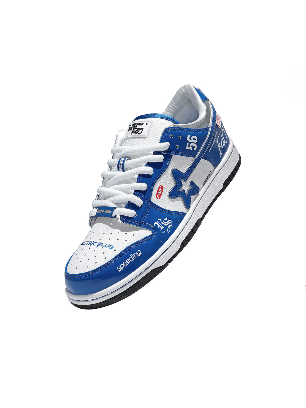 Electric Blue Retro Platform Sneakers