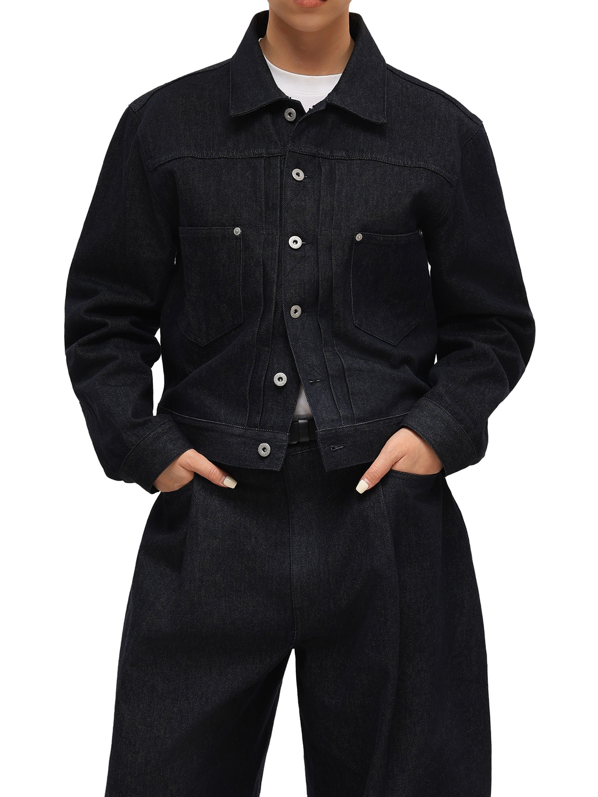 6CRAYON Indigo Denim Oversized Jacket