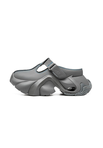 Black Platform Closed-Toe Slides