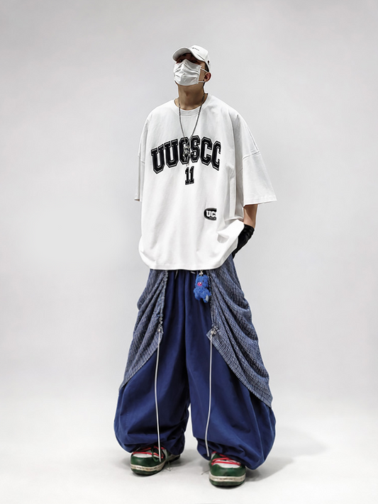 UUCSCC Detachable Flap Wide-Leg Cargo Pants