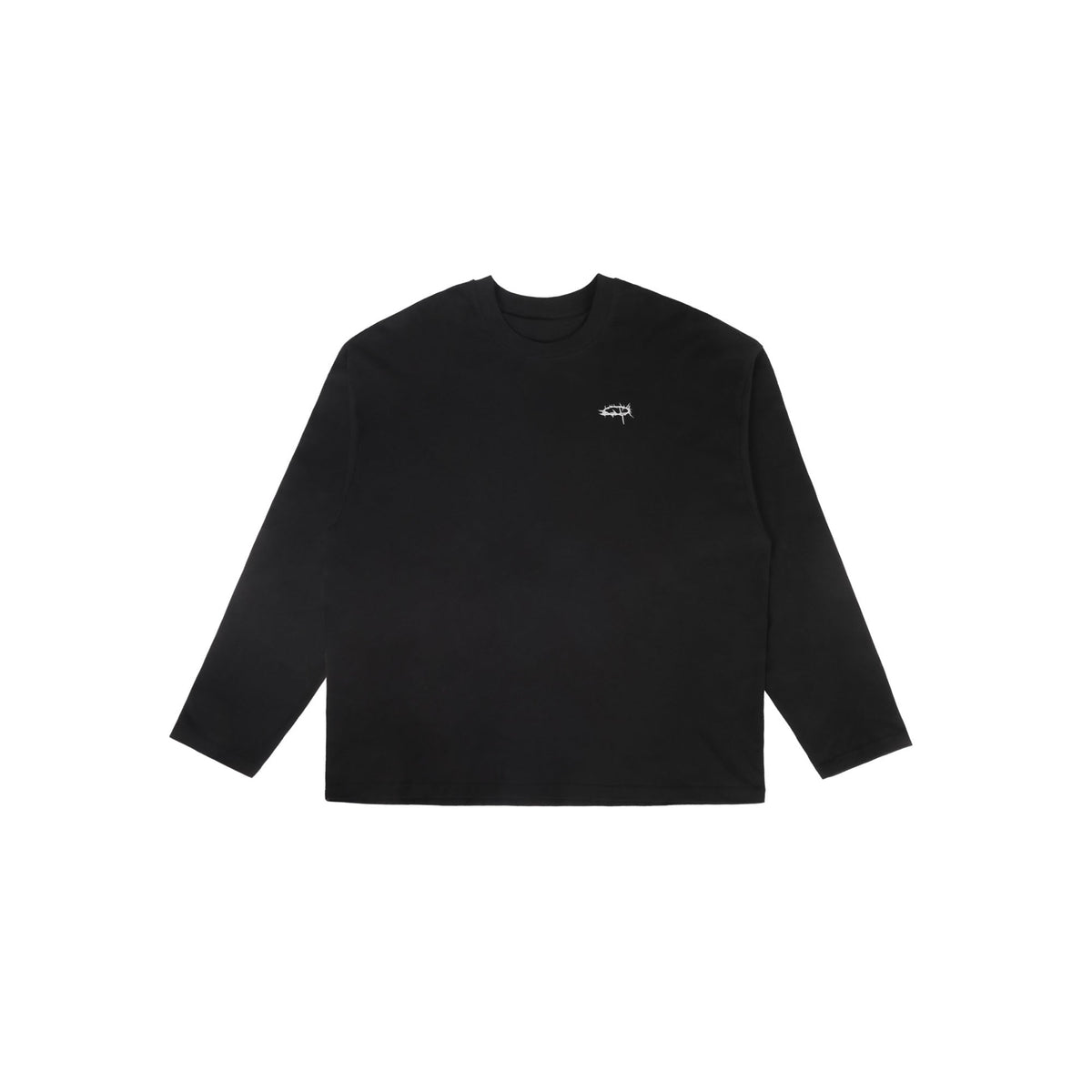 UNDERWATER Thorn Ring LOGO Long-Sleeve Tee Black