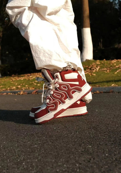 Black Time Gear High-Top Skate Sneakers