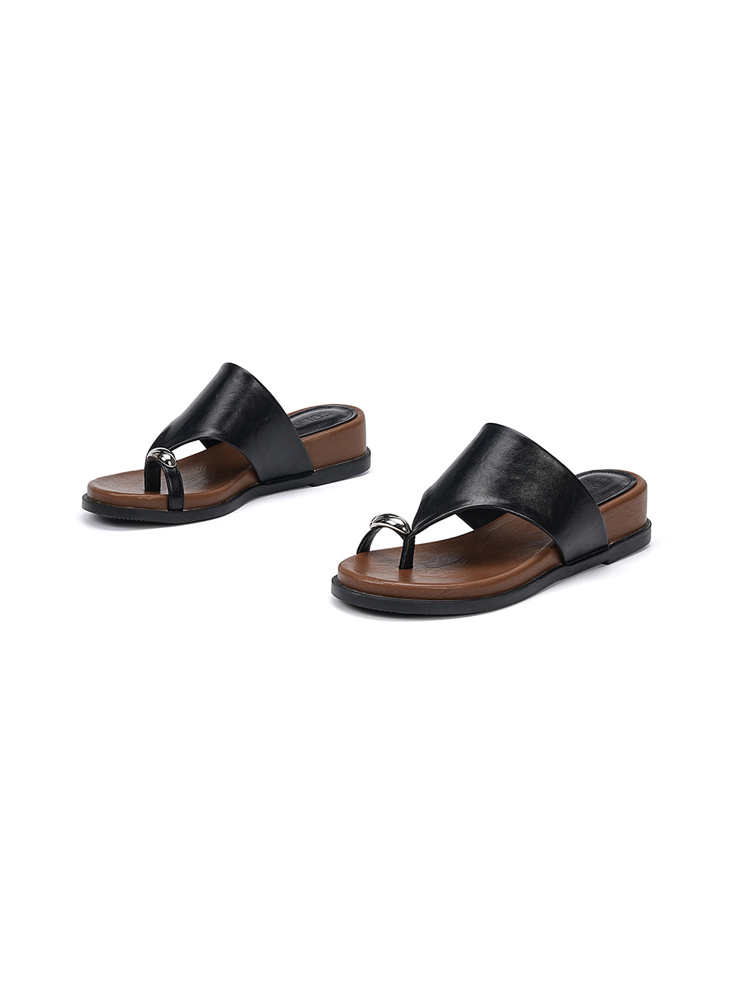 Toe Ring Platform Slide Sandals