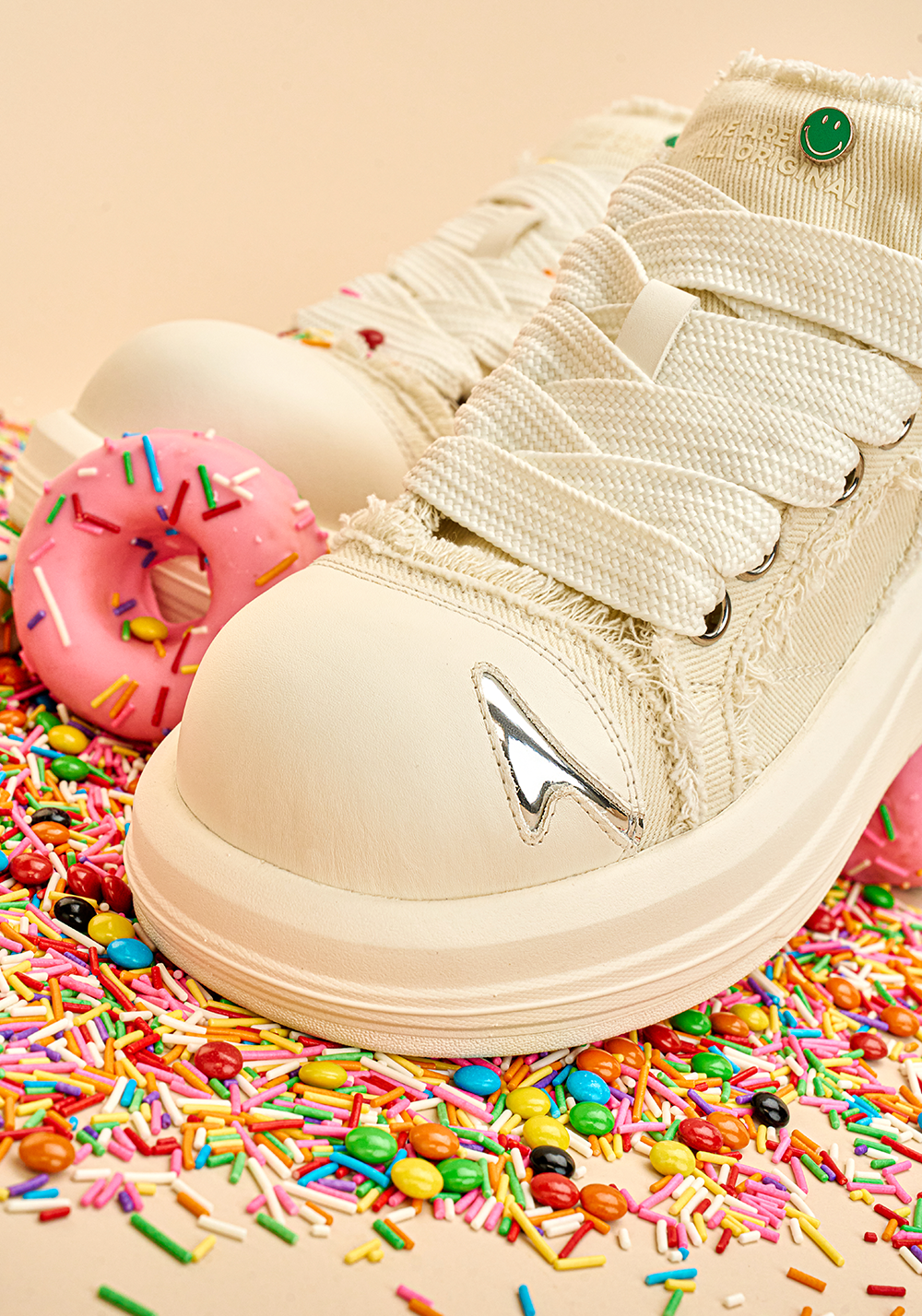 White Beluga Platform Skate Sneakers