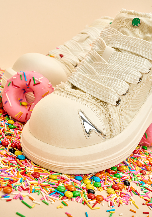 White Beluga Platform Skate Sneakers