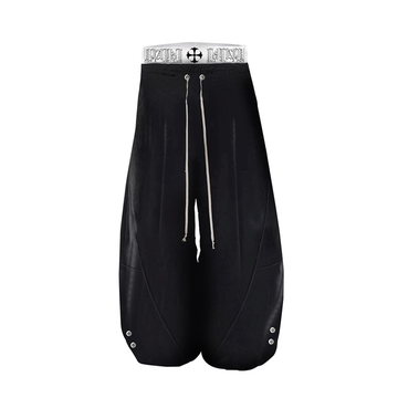 PAIKI Boxing Velvet Curved Wide-Leg Pants