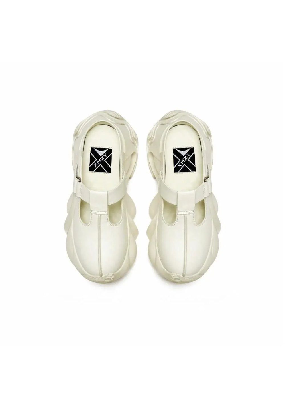 Black Platform Closed-Toe Slides