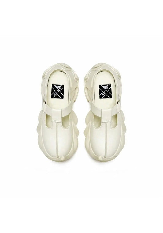 Black Platform Closed-Toe Slides