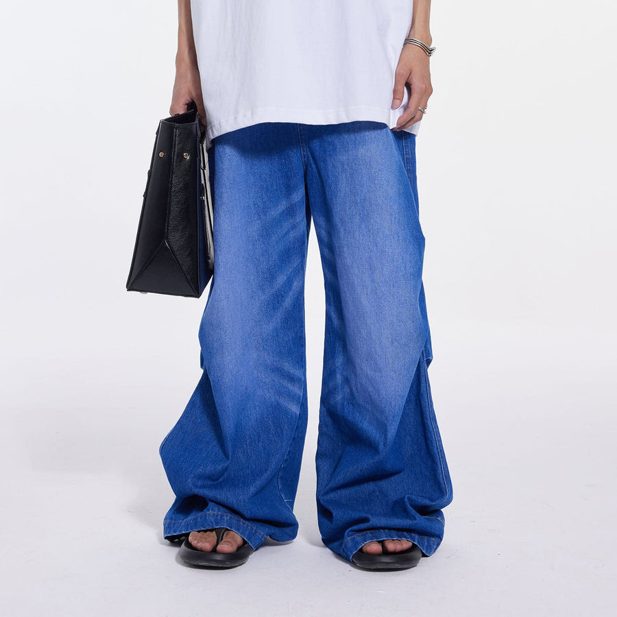 WHISTLEHUNTER Triple Washed Drape Jeans Blue