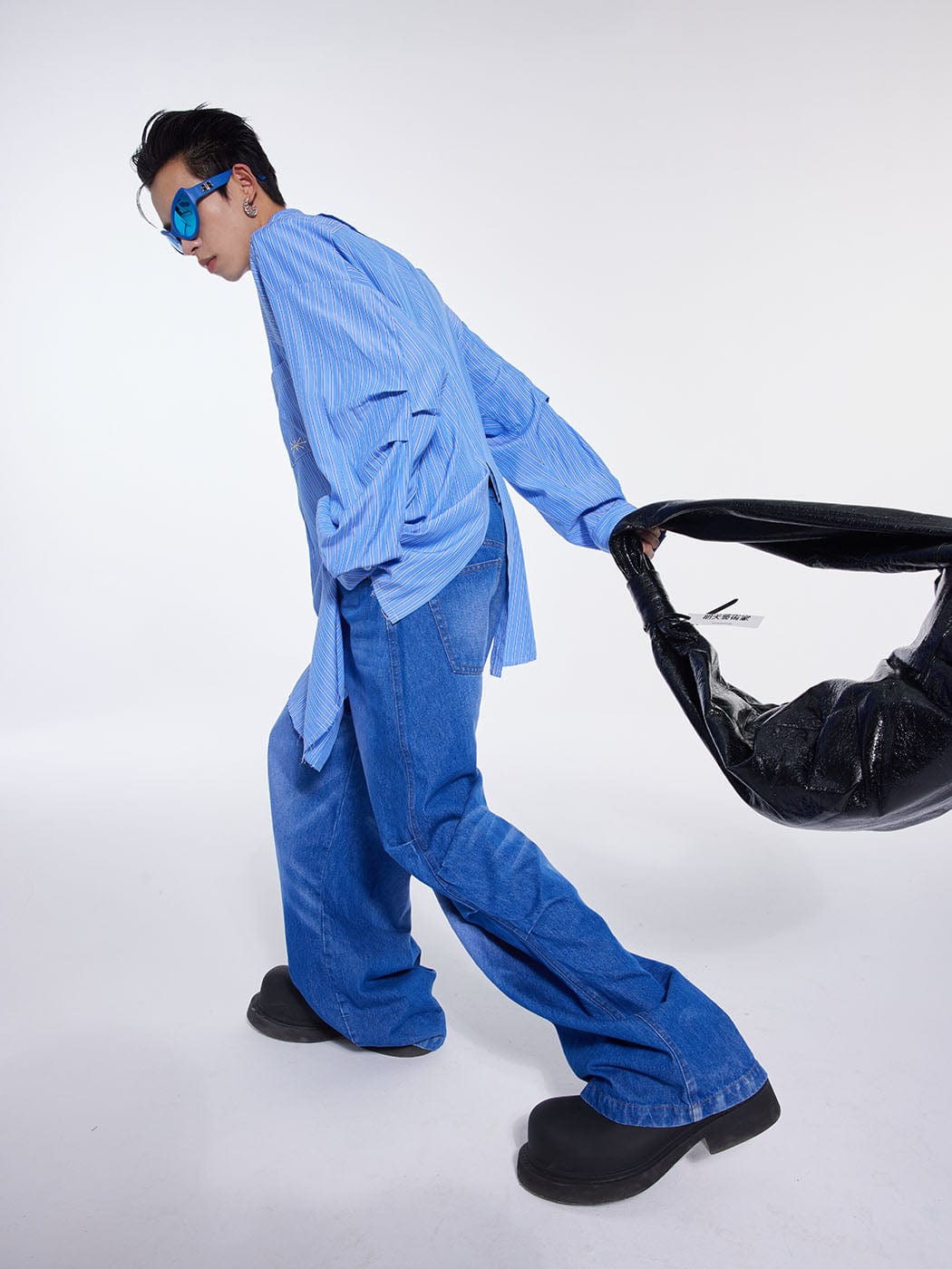 WHISTLEHUNTER Triple Washed Drape Jeans Blue