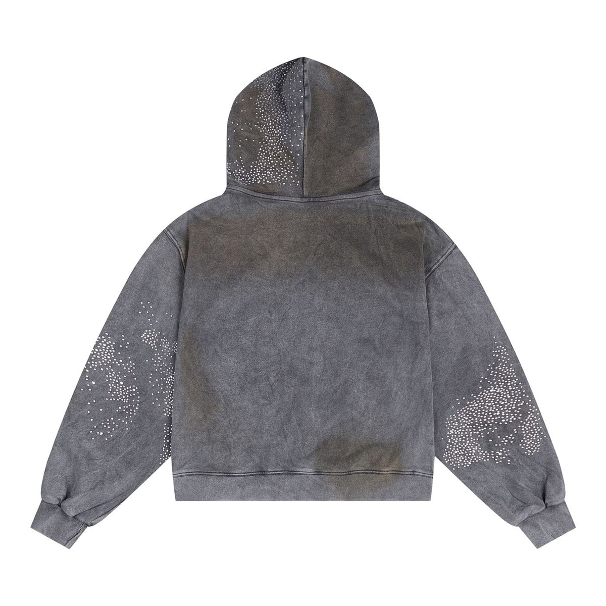 DND4DES Diamond Distressed Zip-Up Hoodie