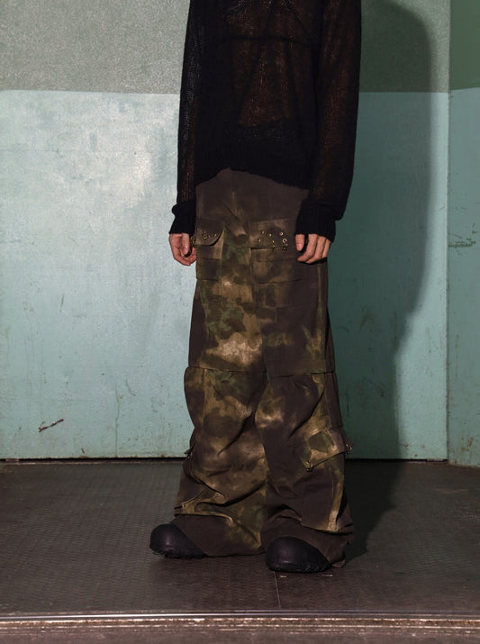 DND4DES Oil Stain Distressed Oversized Cargo