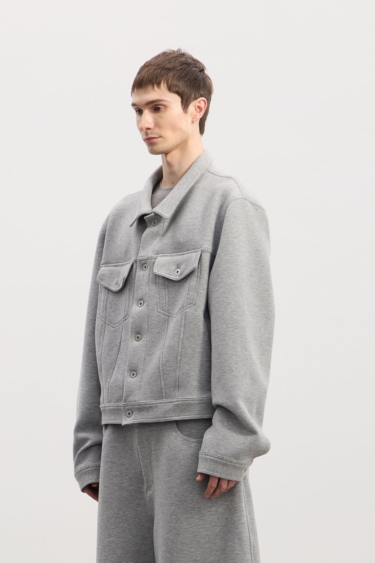 DND4DES Wool-Blend Button-Up Utility Jacket