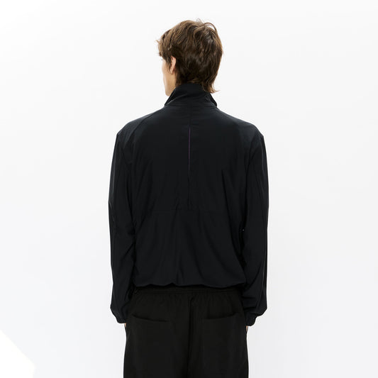 KREATE Asymmetrical Double-Zip High-Neck Hooded Jacket