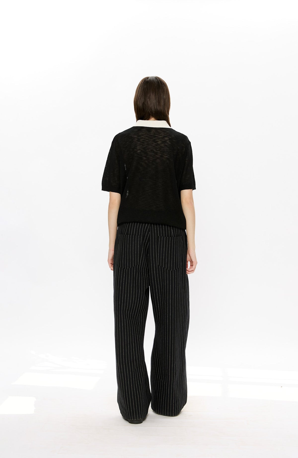 KREATE Retro Diamond-Knit Short Sleeve Polo
