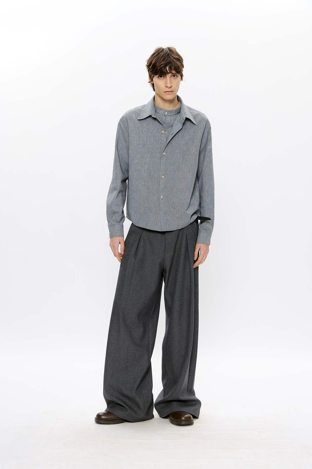 KREATE Linen Layered Check Shirt