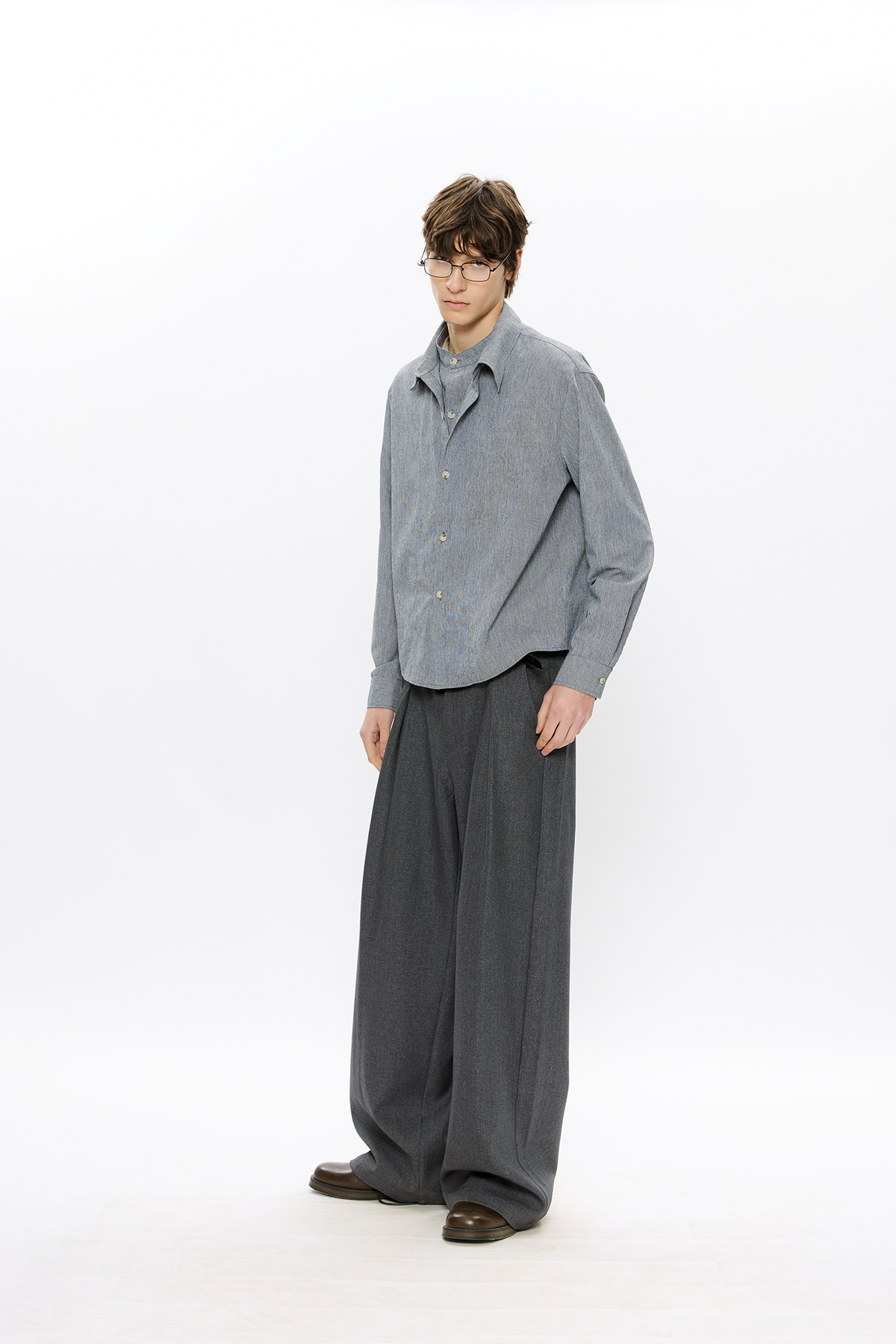 KREATE Linen Layered Check Shirt