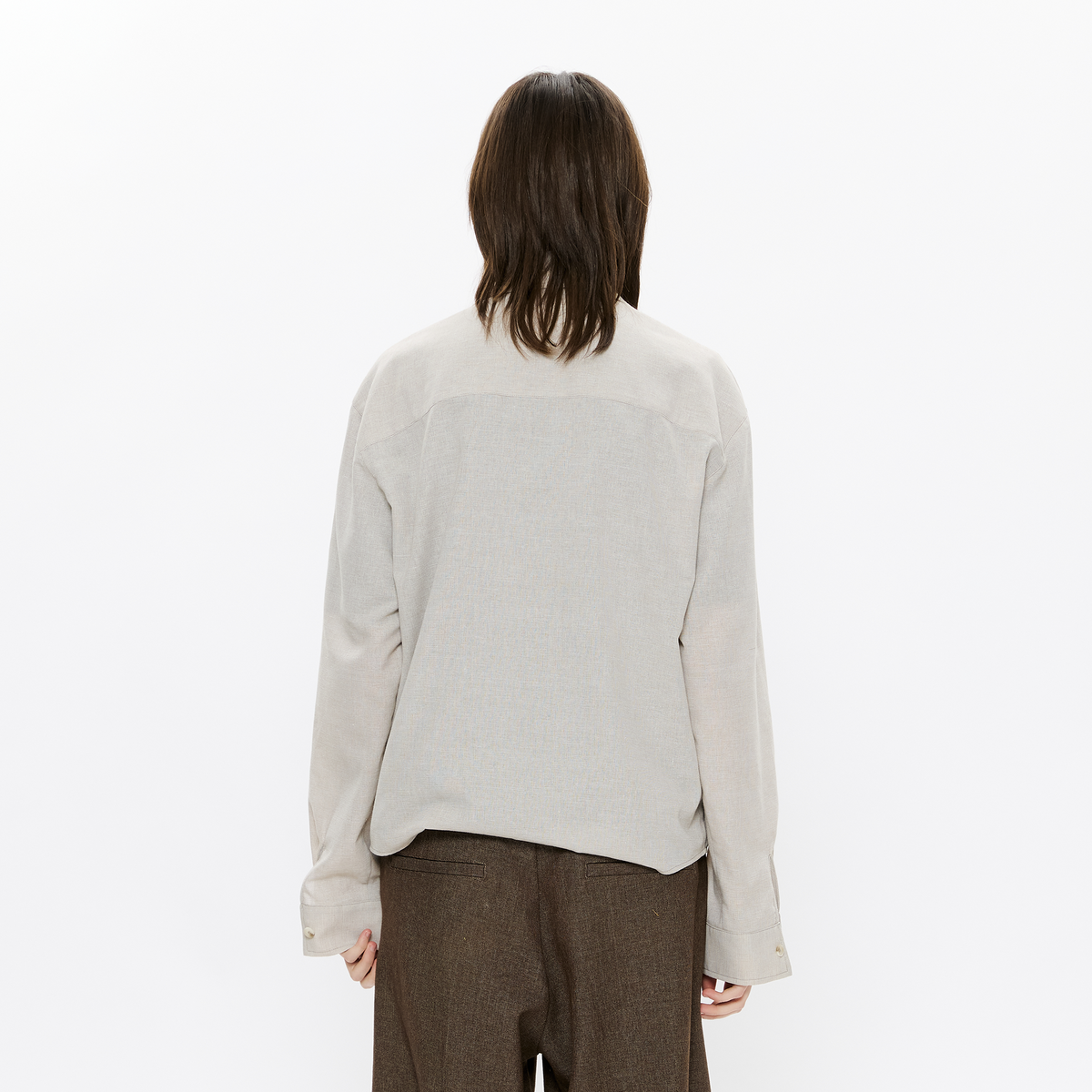 KREATE Linen Layered Check Shirt