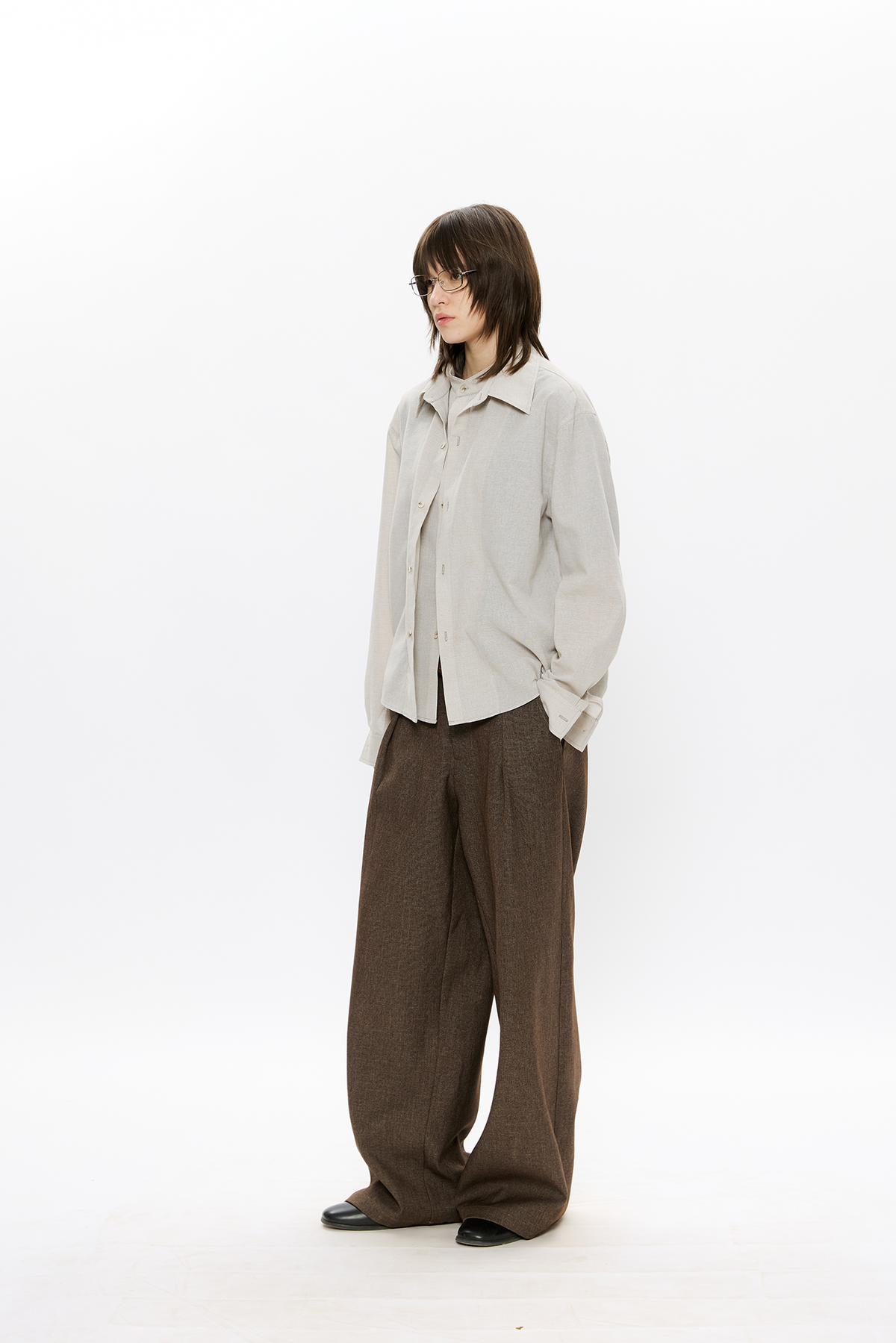 KREATE Linen Layered Check Shirt