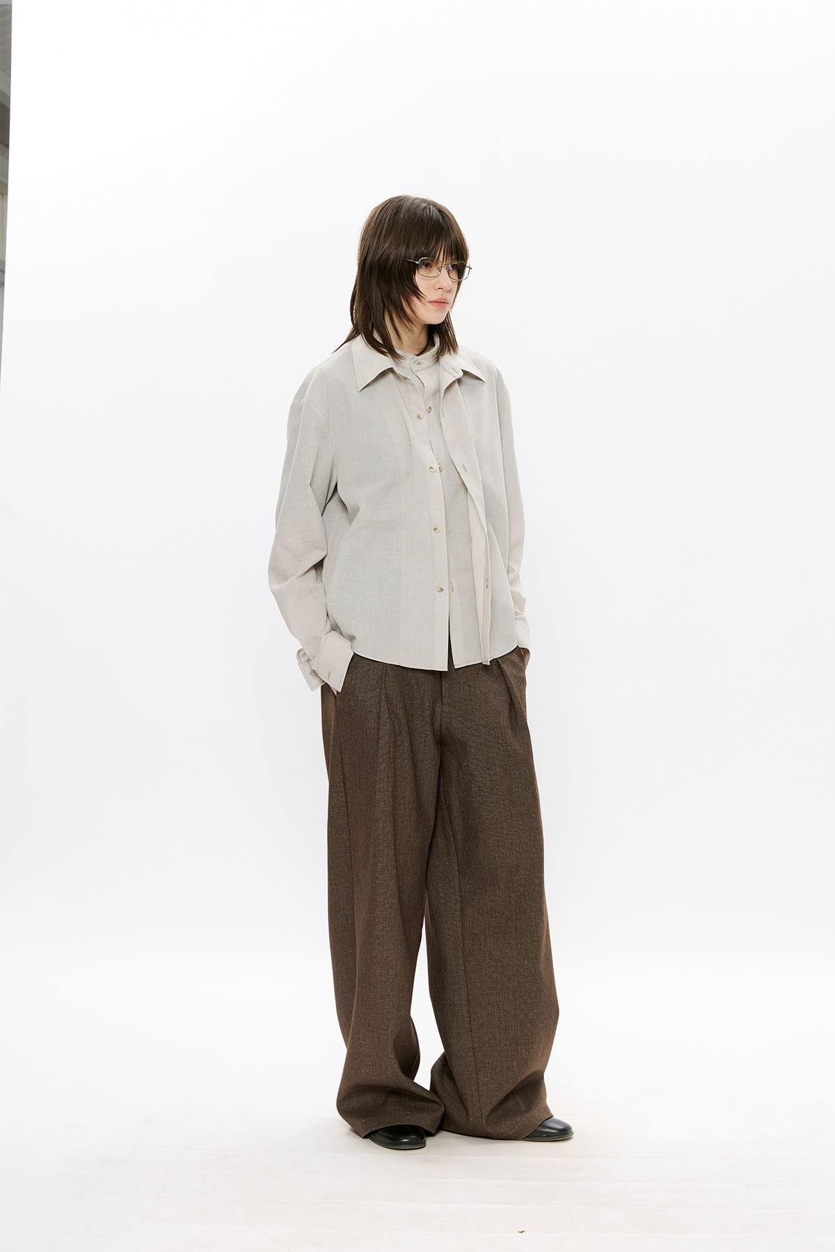KREATE Linen Layered Check Shirt