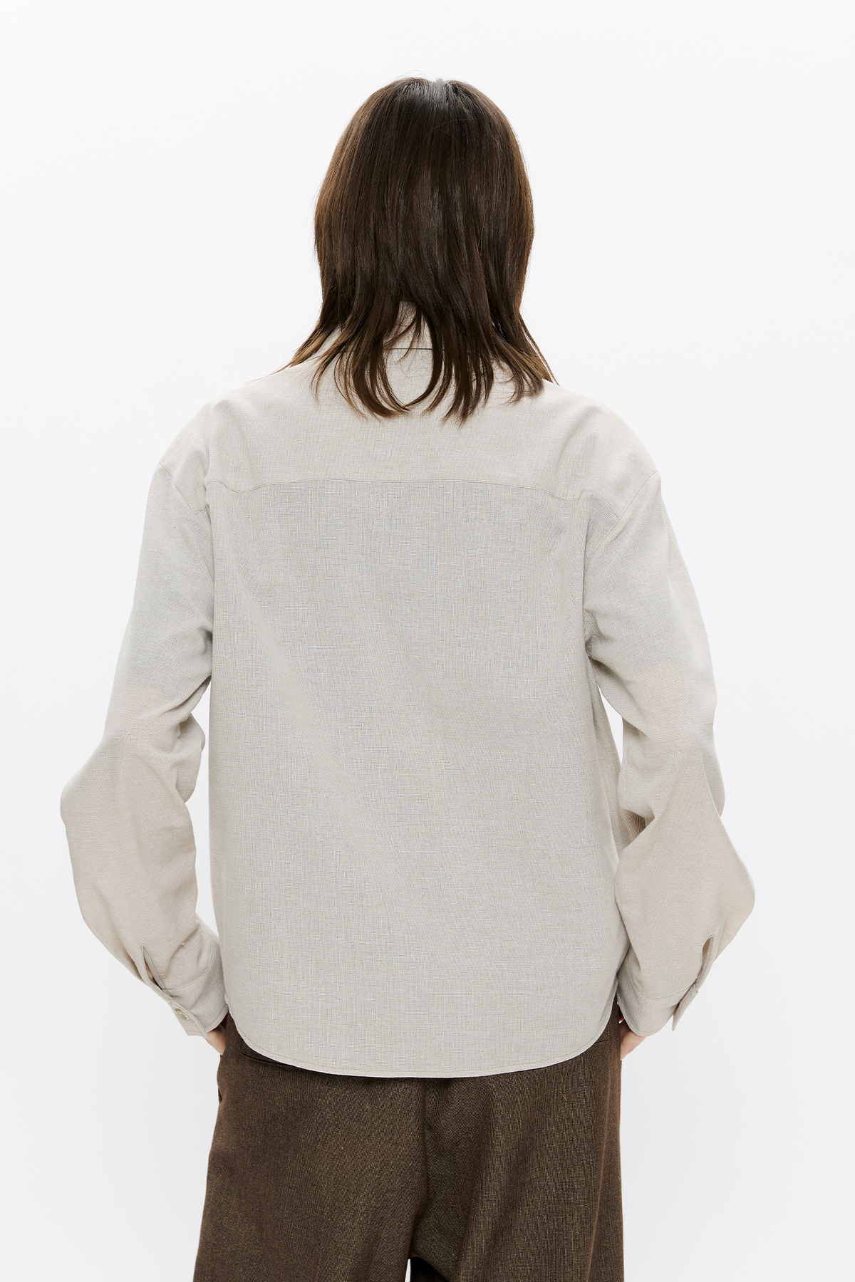 KREATE Linen Layered Check Shirt