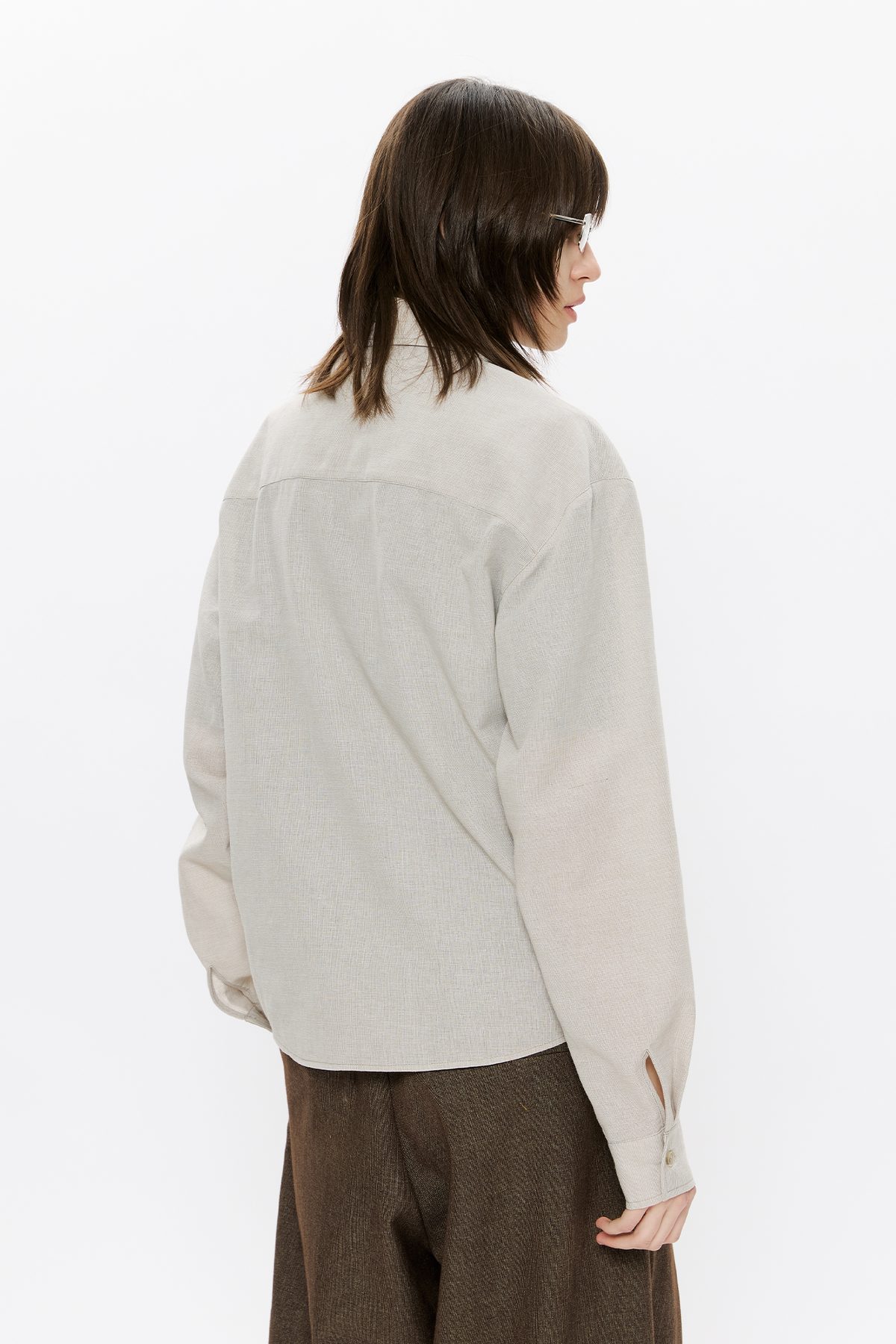 KREATE Linen Layered Check Shirt