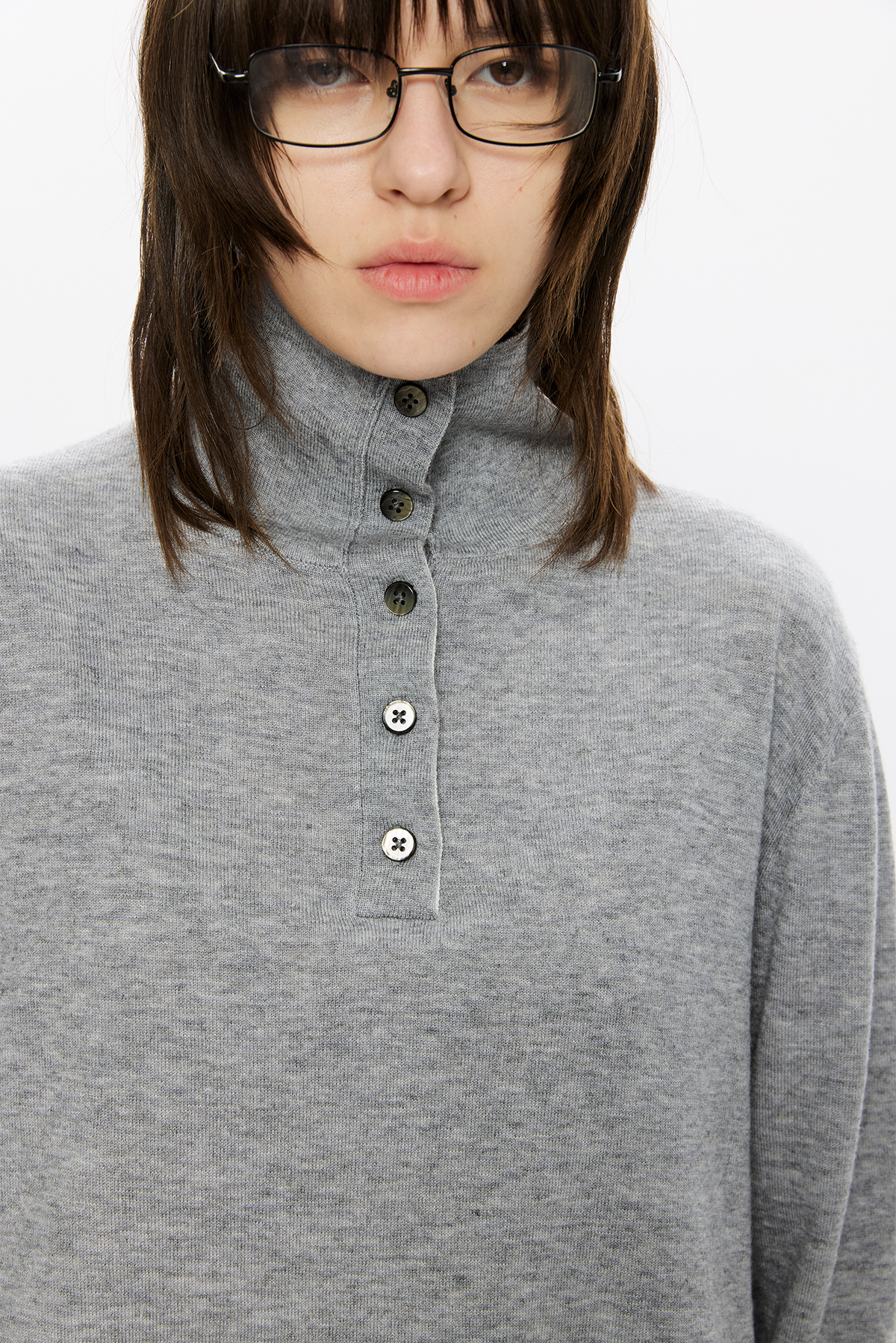 KREATE Double-Collar Wool-Blend Knit Polo