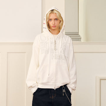 DONSMOKE Hairclip Graphic Double-Zip Hooded Jacket
