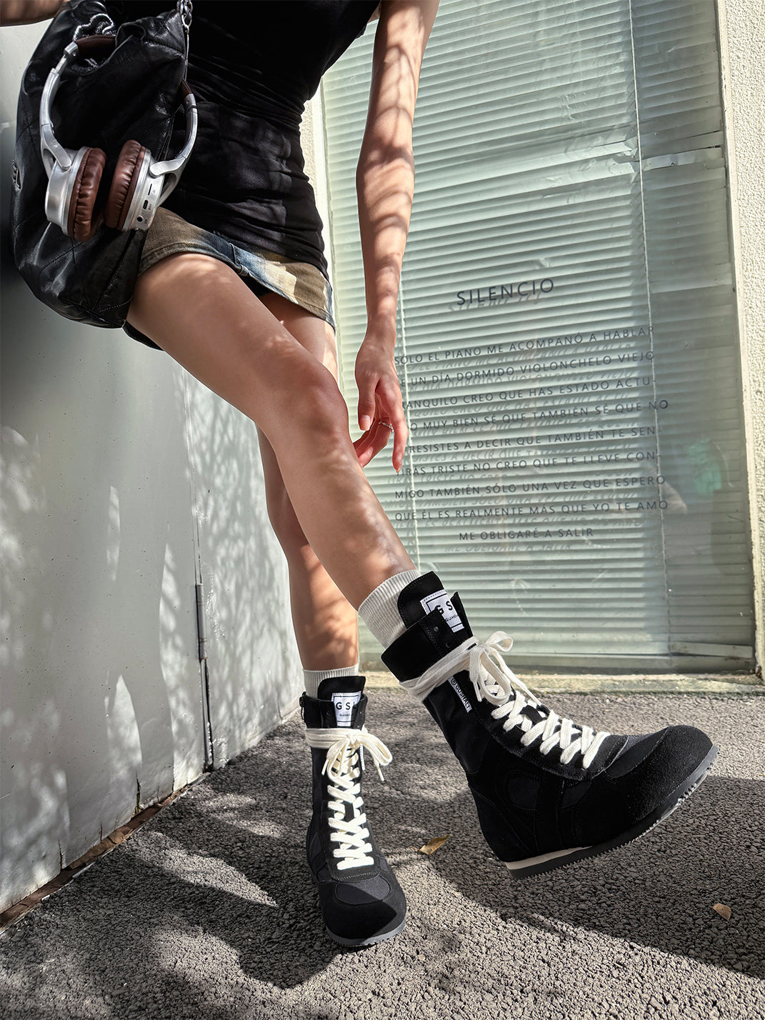 Black Knockout Hybrid Boxing Trainer Boots
