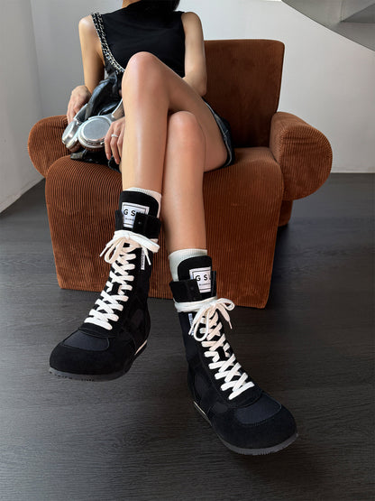Black Knockout Hybrid Boxing Trainer Boots
