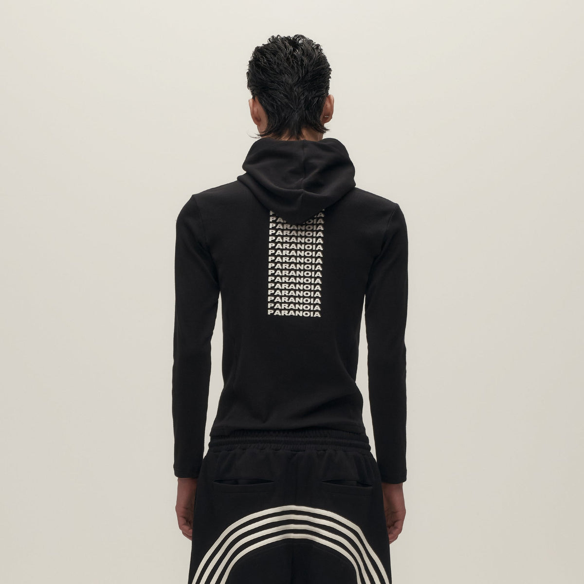 SAVAGEGROWTHWORLD Paranoia Graphic Balaclava Slim Hoodie