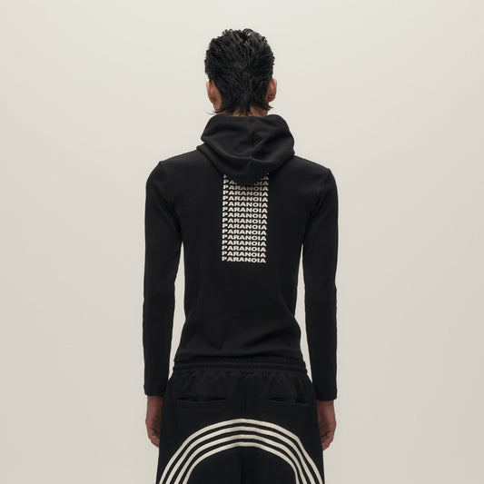 SAVAGEGROWTHWORLD Paranoia Graphic Balaclava Slim Hoodie