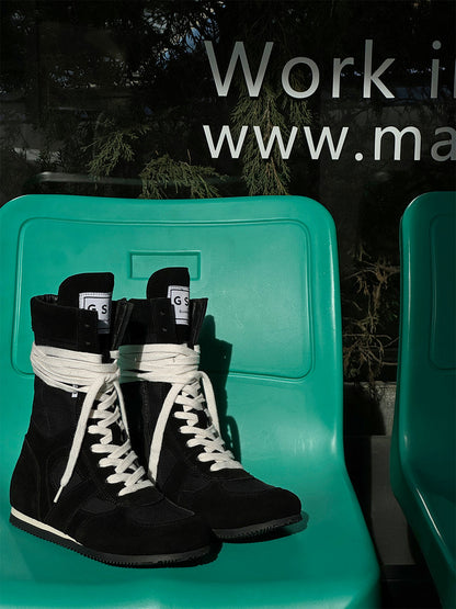 Black Knockout Hybrid Boxing Trainer Boots