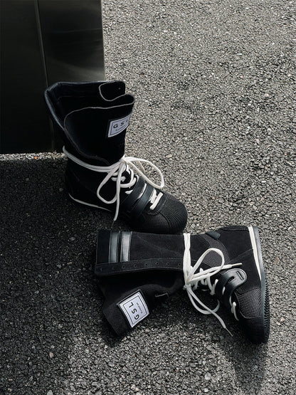 Black Knockout Pro2.0 Hybrid Velcro Boxing Trainer Boots